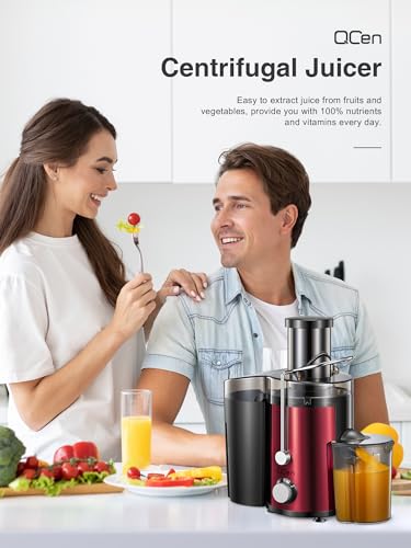 800W Centrifugal Juicer Extractor with Wide Mouth 3” Feed Chute, Stainless Steel, Black L413554