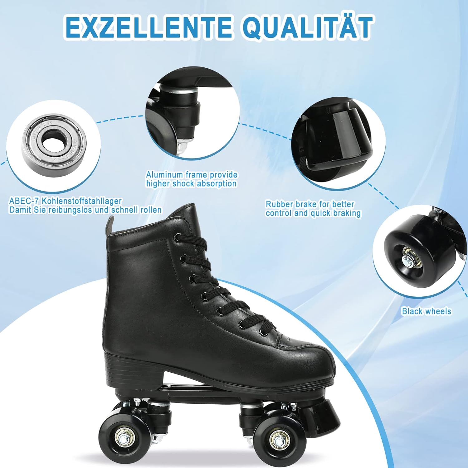 PU Leather Roller Skates U3356