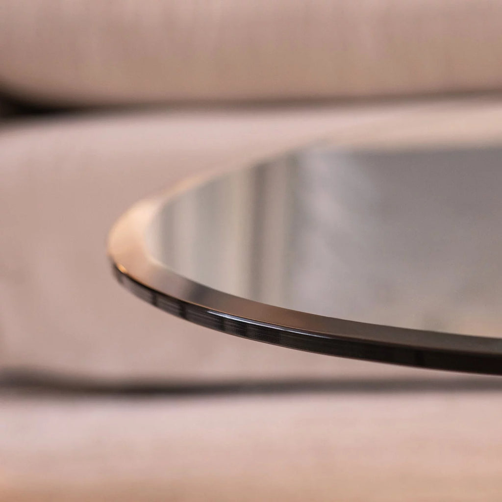 26" Round Clear Tempered Glass Table Top F9497
