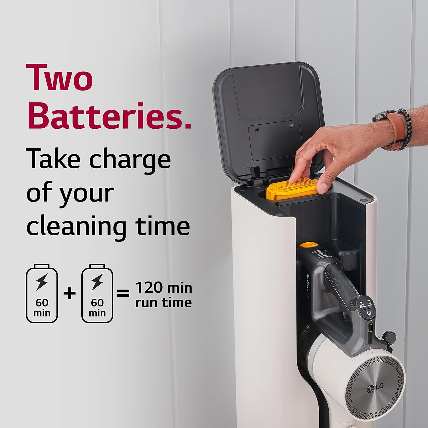 Cordless Stick Vacuum Cleaner with Wet Mop and Extra Removable Battery W14024