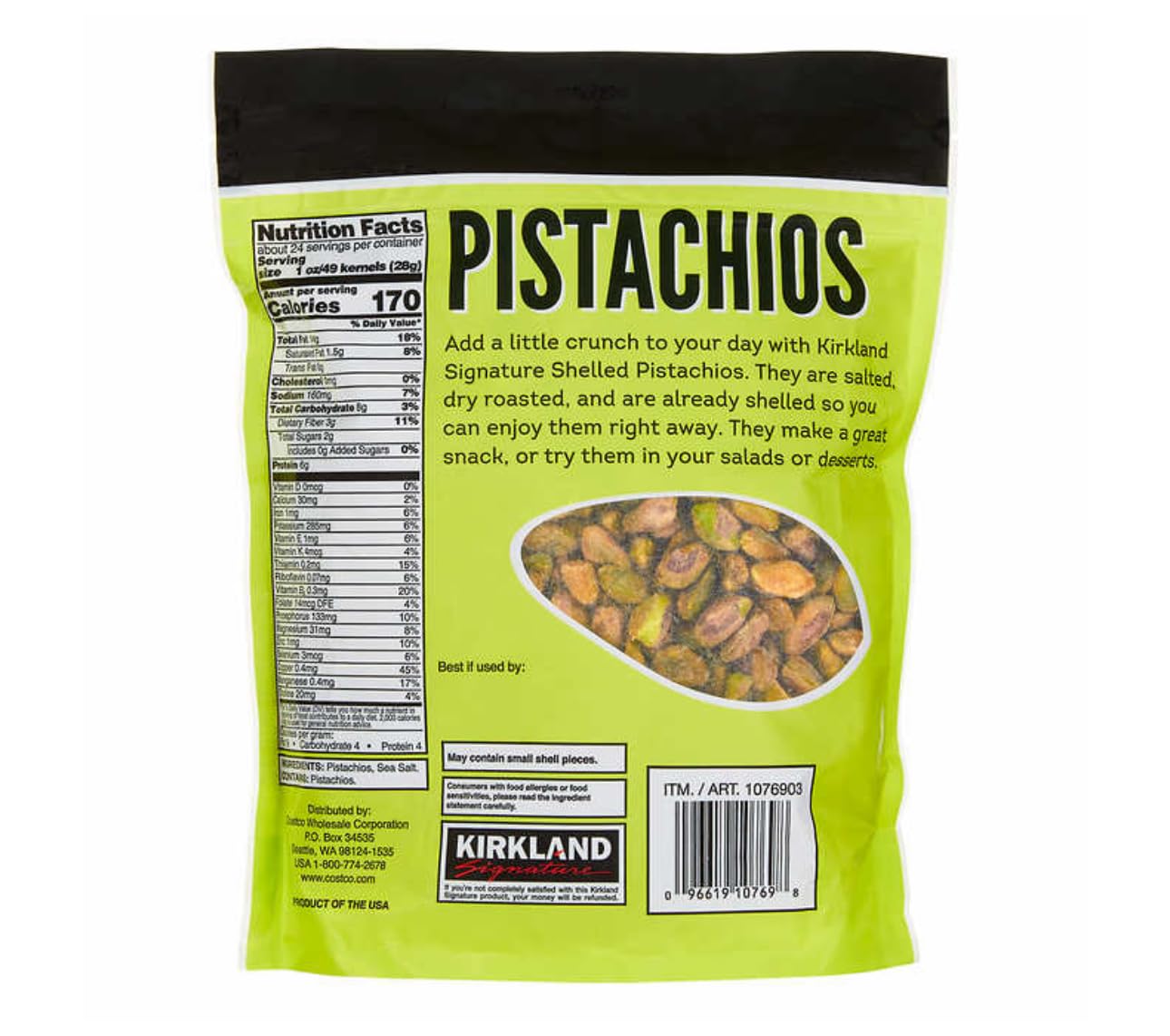 Shelled Pistachios, 1.5 lbs N13948
