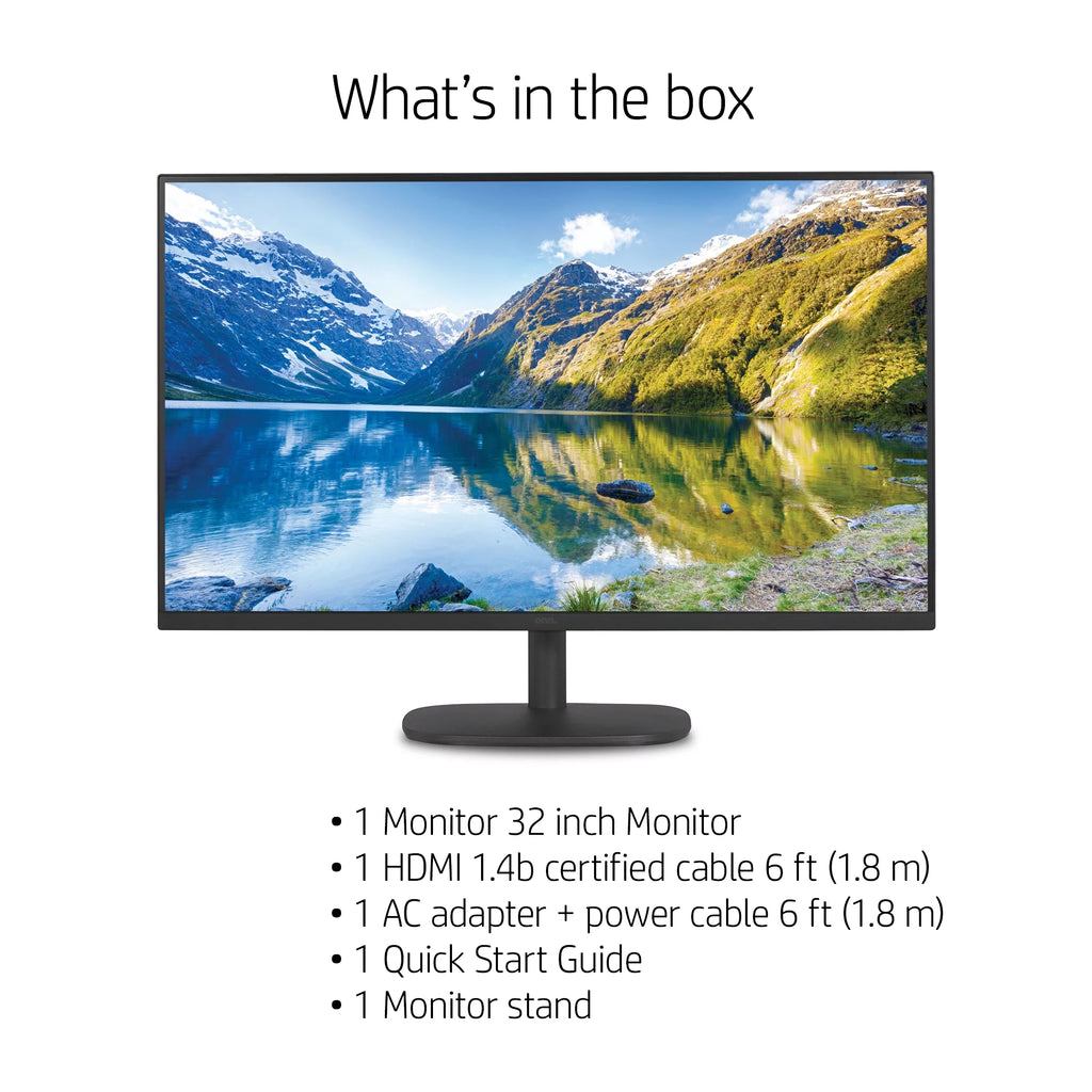 32" FHD 75hz Bezel-Less Office Monitor, Black E156488