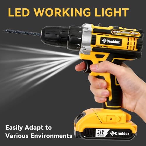 21v Cordless Drill Set with Battery & Charger C12641