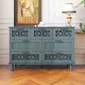 Blue 3 Door 3 Drawer Wooden Sideboard Cabinet Z4022