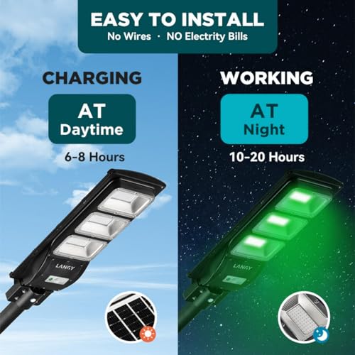 Solar Green Light for Hunting with Remote and 19" Bracket R841