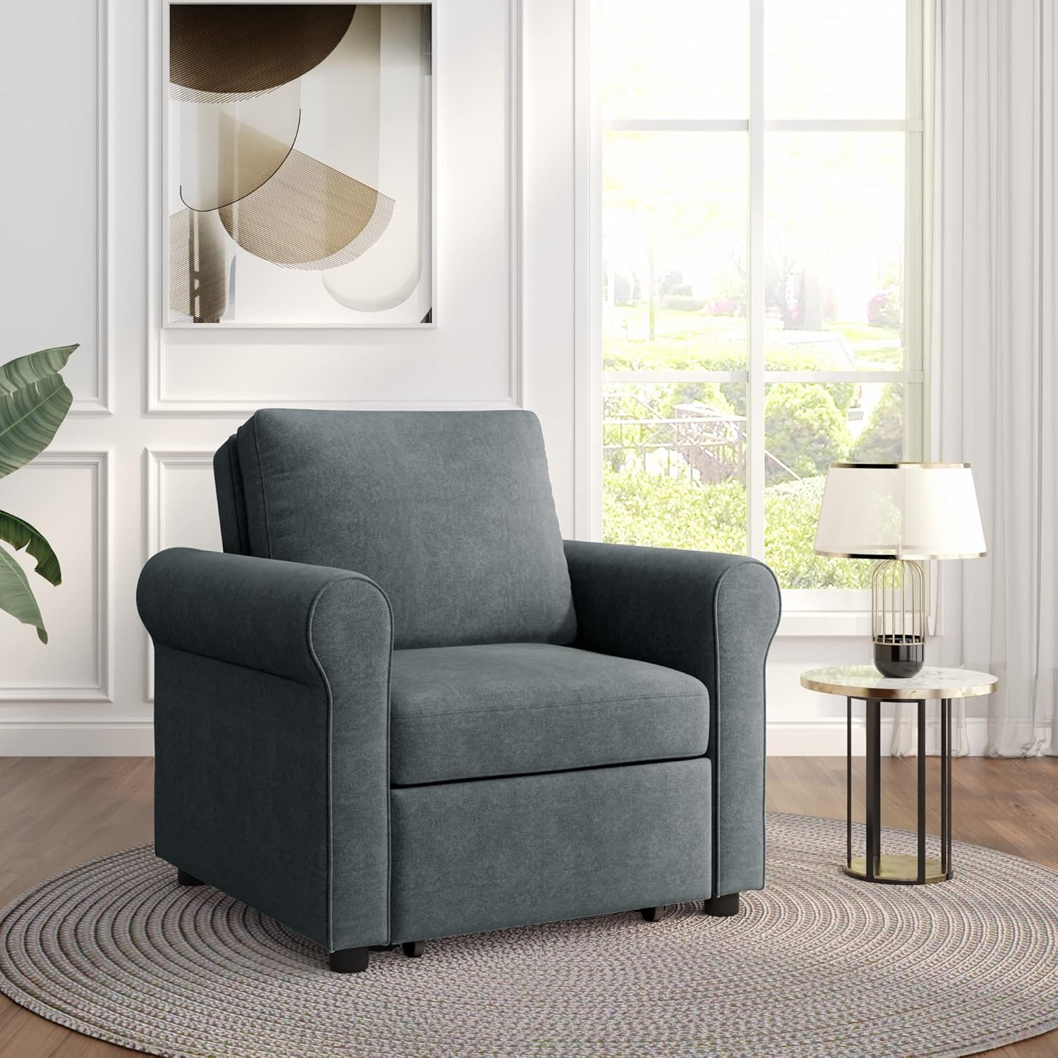 Deep Blue 3-in-1 Convertible Sofa Bed Chair Z641074