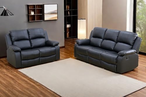 Brown Bonded Leather Recliner Sofa Set B140