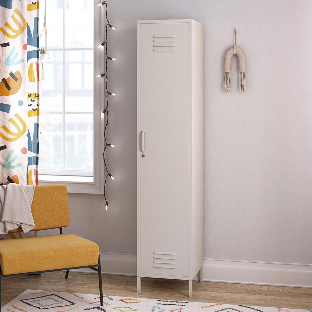 Parchment Metal Storage Cabinet Q567