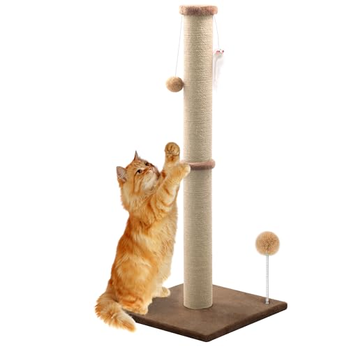Gray 36 inch Cat Scratching Post with Sisal Rope N79246
