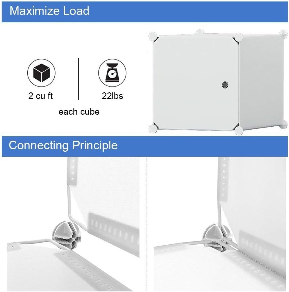 White 25 Cubes Dresser B591
