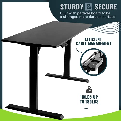 Black Electric Standing Desk Frame 60 x 24 Inch with Memory Settings U397