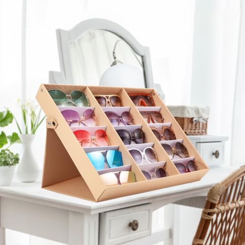 Sunglasses Organizer Storage Eyeglasses Holder Case Box with Lid A121