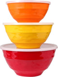 6 Piece Melamine Nesting Mixing Bowl Set with Lids H454775