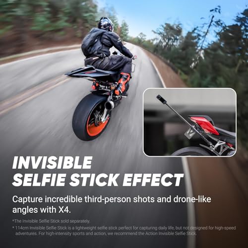 8K Waterproof 360 Action Camera with Invisible Selfie Stick V2788