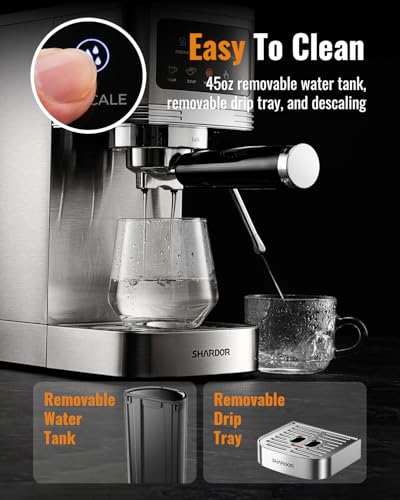 20 Bar Espresso Machine with Milk Frother and Touchscreen I377