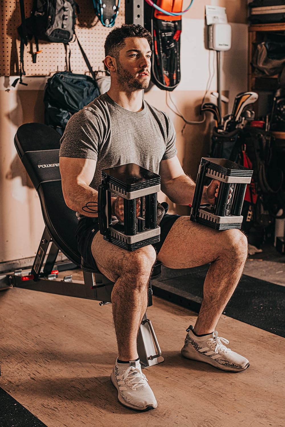 Adjustable Dumbbells, 5-50 lb., Steel B939991