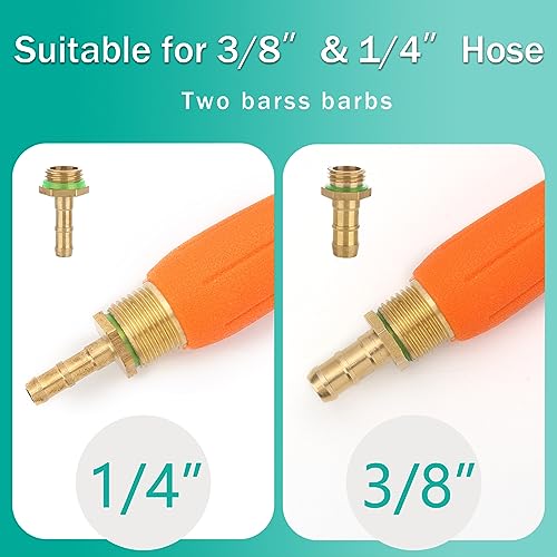 All Metal Replacement Sprayer Wand with Shut off Valve & 2 Hose Clamps O981