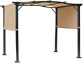 8' x 10' Retractable Canopy Steel Frame Polyester Fabric Gazebo E175