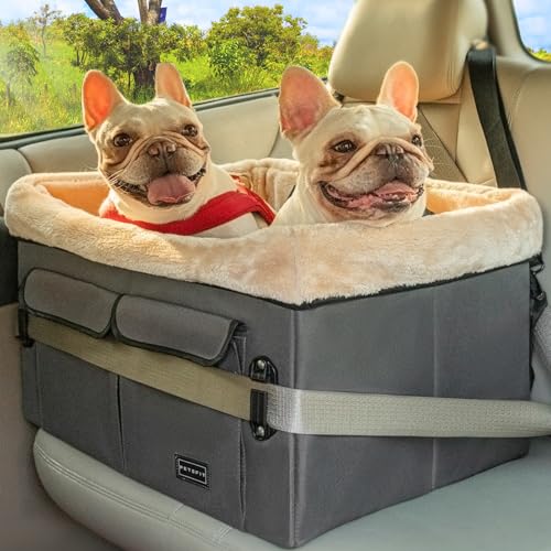 Washable Dog Booster Seat with Carrying Case (Small, Tan) N7766