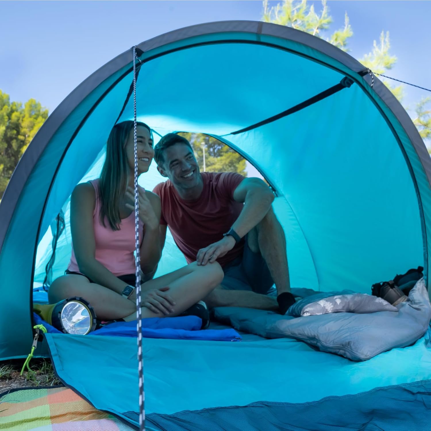 Truck Bed Tent - Waterproof Double Layer Pop Up Tent for 5.5-8 Ft Pickup Truck Bed Q48293