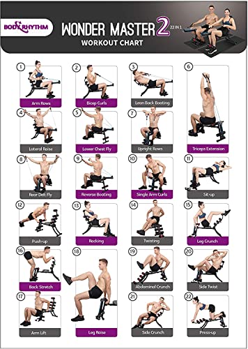 22 in 1 Foldable Adjustable Abdominal Workout Equipment M8961