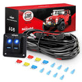 LED Light Bar Wiring Harness Kit 2 Leads 12V On Off Switch Power Relay Blade Fuse for Off Road Lights Work Light Black D816