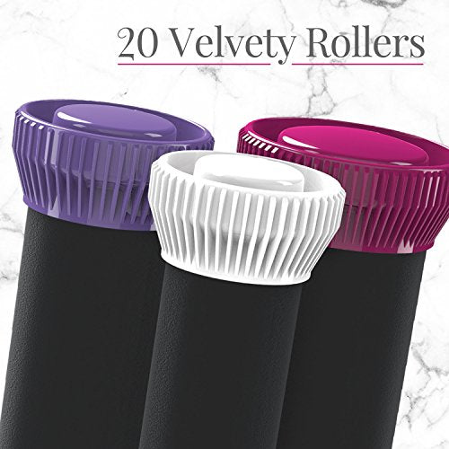 20 Velvet Hair Rollers Set I7819