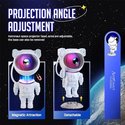 Astronaut Space Projector Starry Nebula Ceiling LED Lamp with Timer and Remote O8288