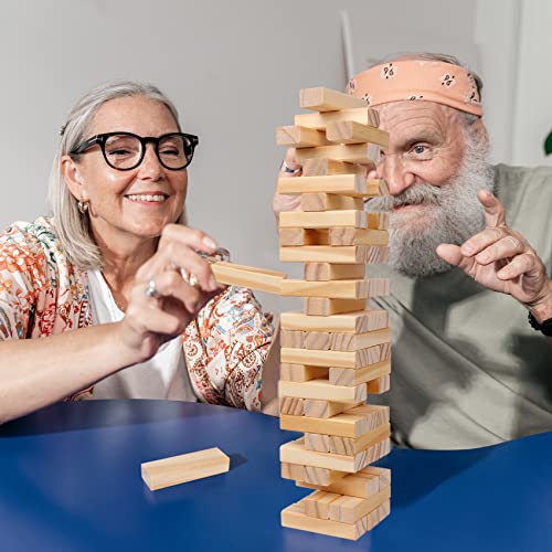 54pcs Wooden Tumbling Tower Game with Carry Case J342946