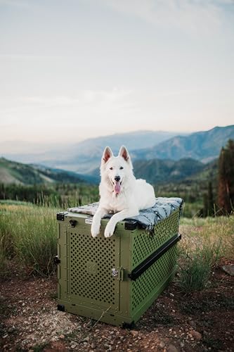 Gray 40" Collapsible Aluminum Dog Crate K478
