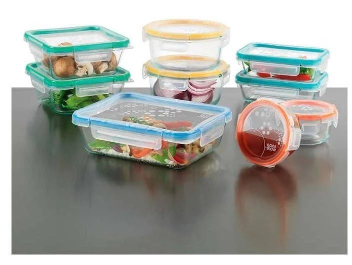 18 count Glass Food Storage Set G611864