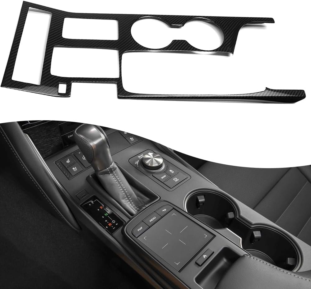 Real Carbon Fiber Gear Shift Trim Panel Cover I3172
