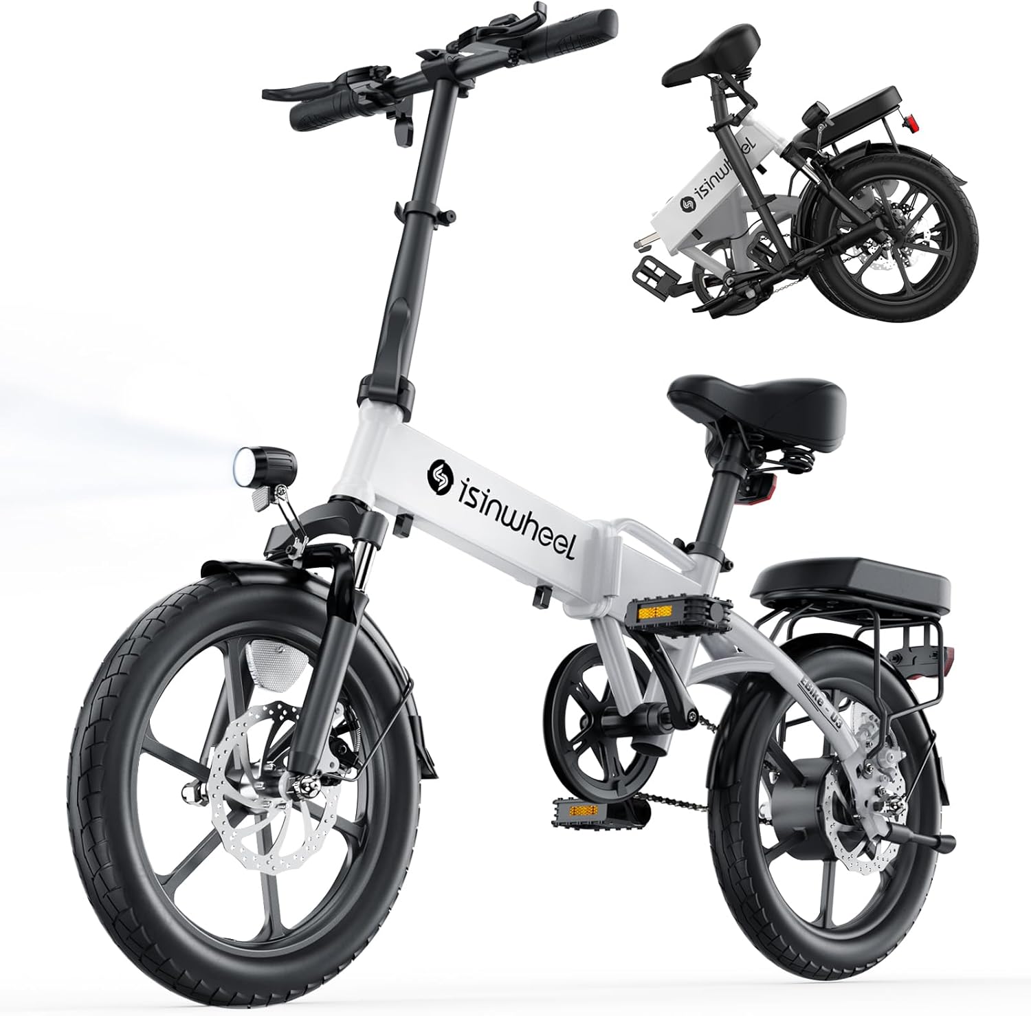 16" Foldable Electric Bike, 500W, 19 MPH, 45 Miles L9144