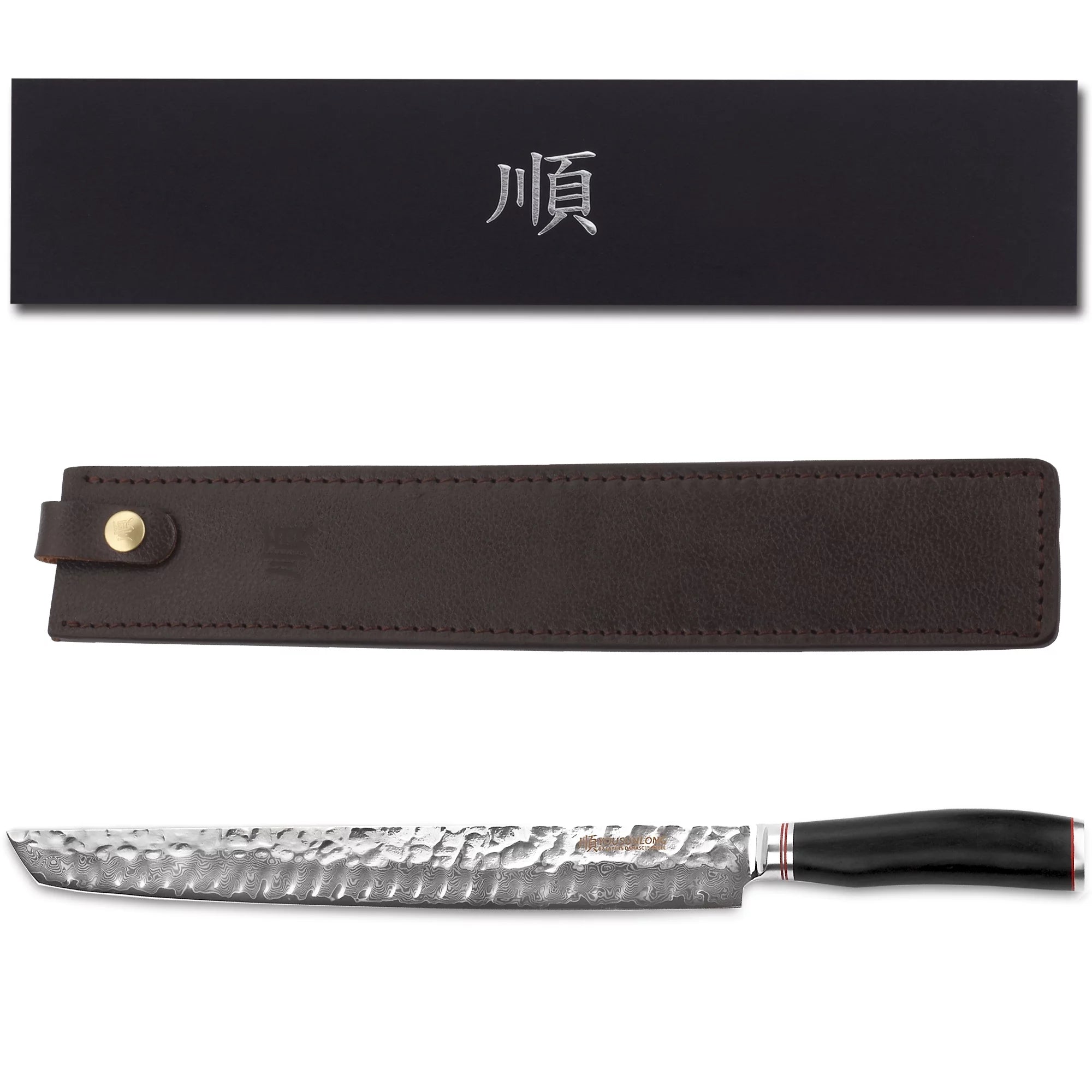 13 Inch Damascus Steel Fillet Knife with Leather Sheath V558920