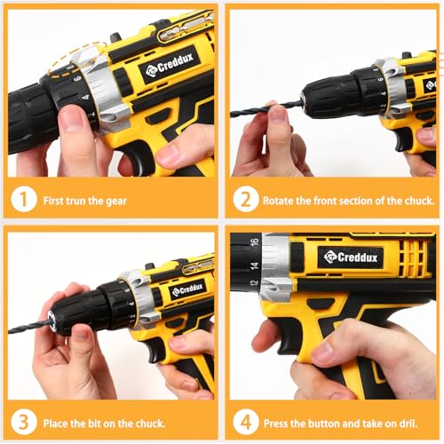 21v Cordless Drill Set with Battery & Charger C12641
