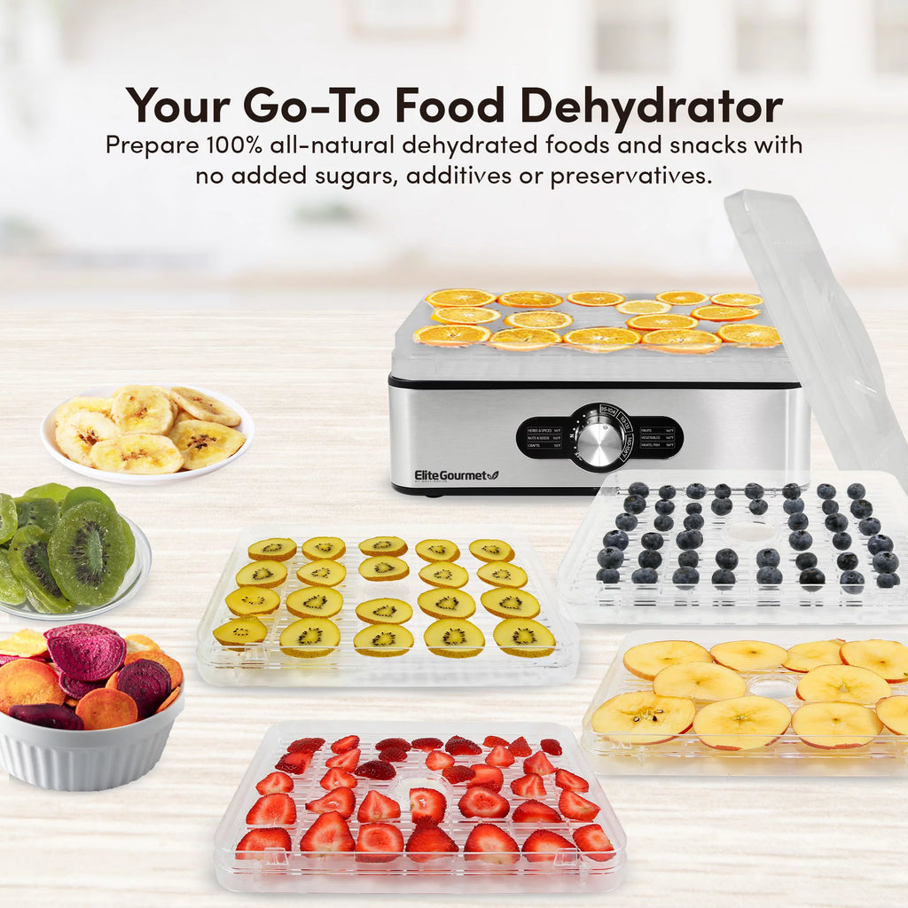 5 Stainless Steel Tray Food Dehydrator V17414