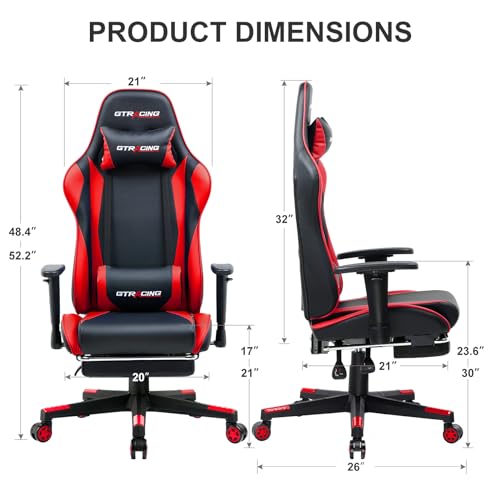 Blue Gaming Chair with Footrest U403530