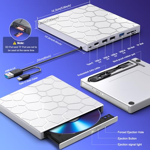 8 in 1 USB 3.0 Portable External CD/DVD Drive L184132