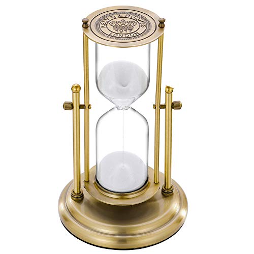 Large Antique Brass Rotating Sand Timer H186243