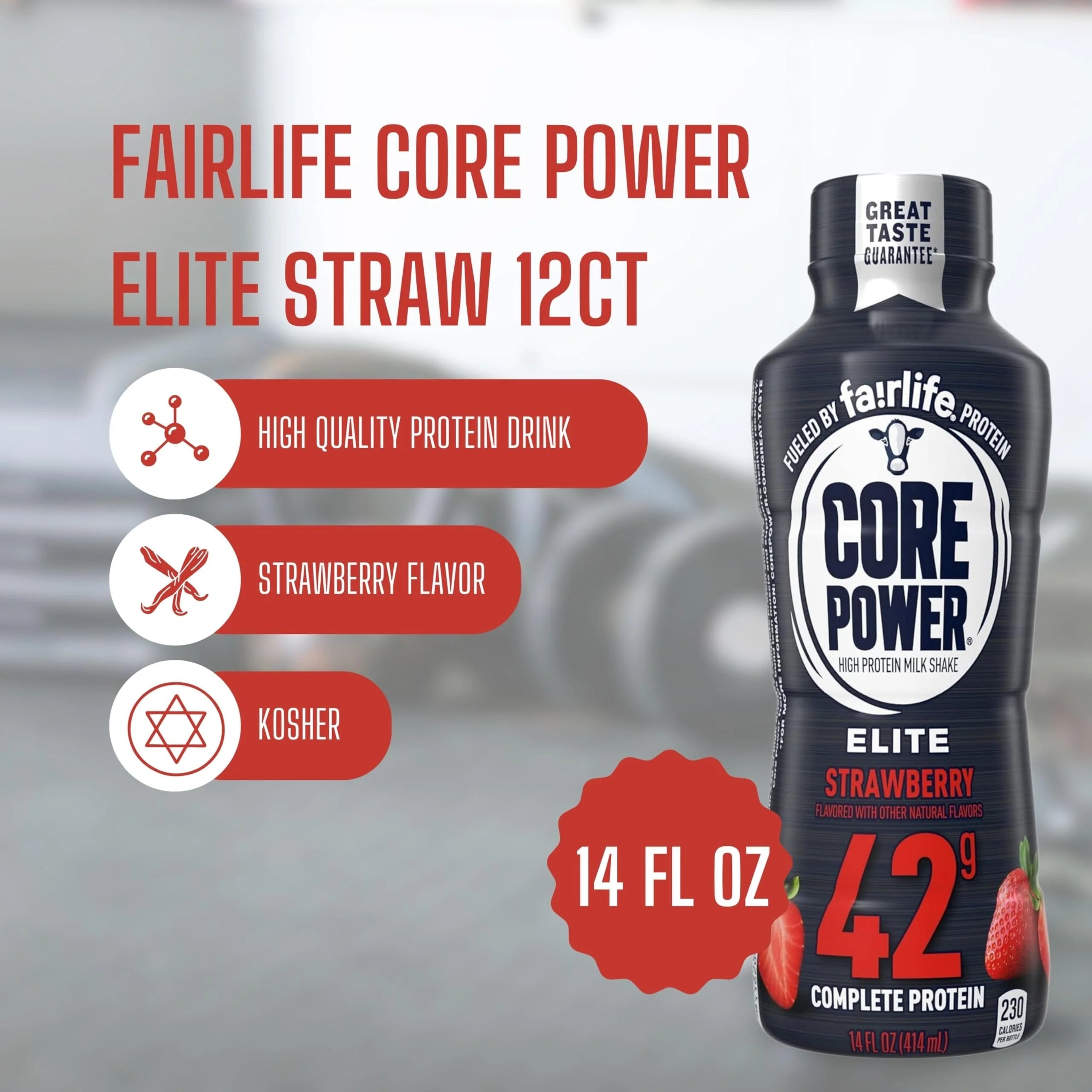 Strawberry Protein Shake 14 Fl Oz Pack of 12 F843622