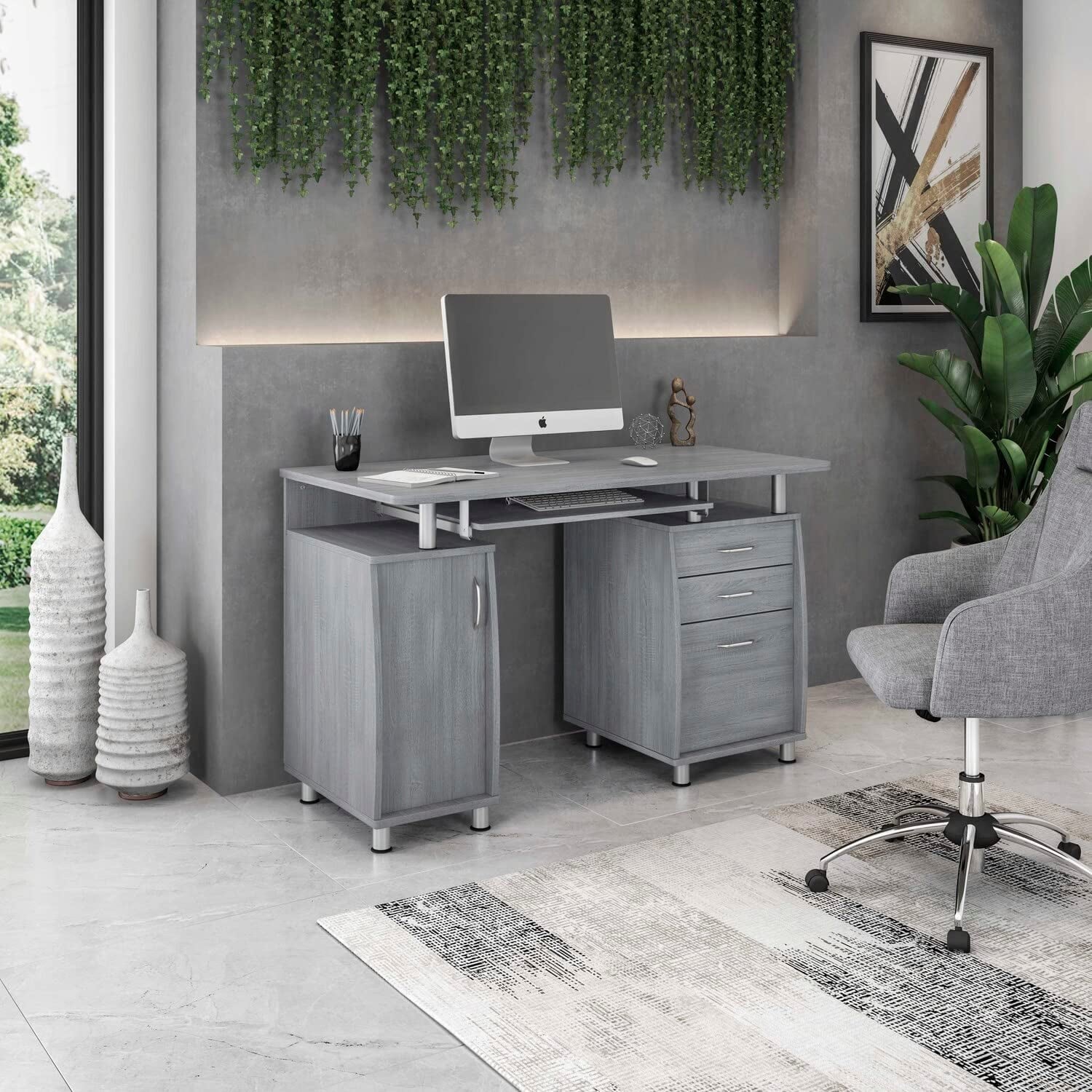 Gray Small Computer Desk X27993