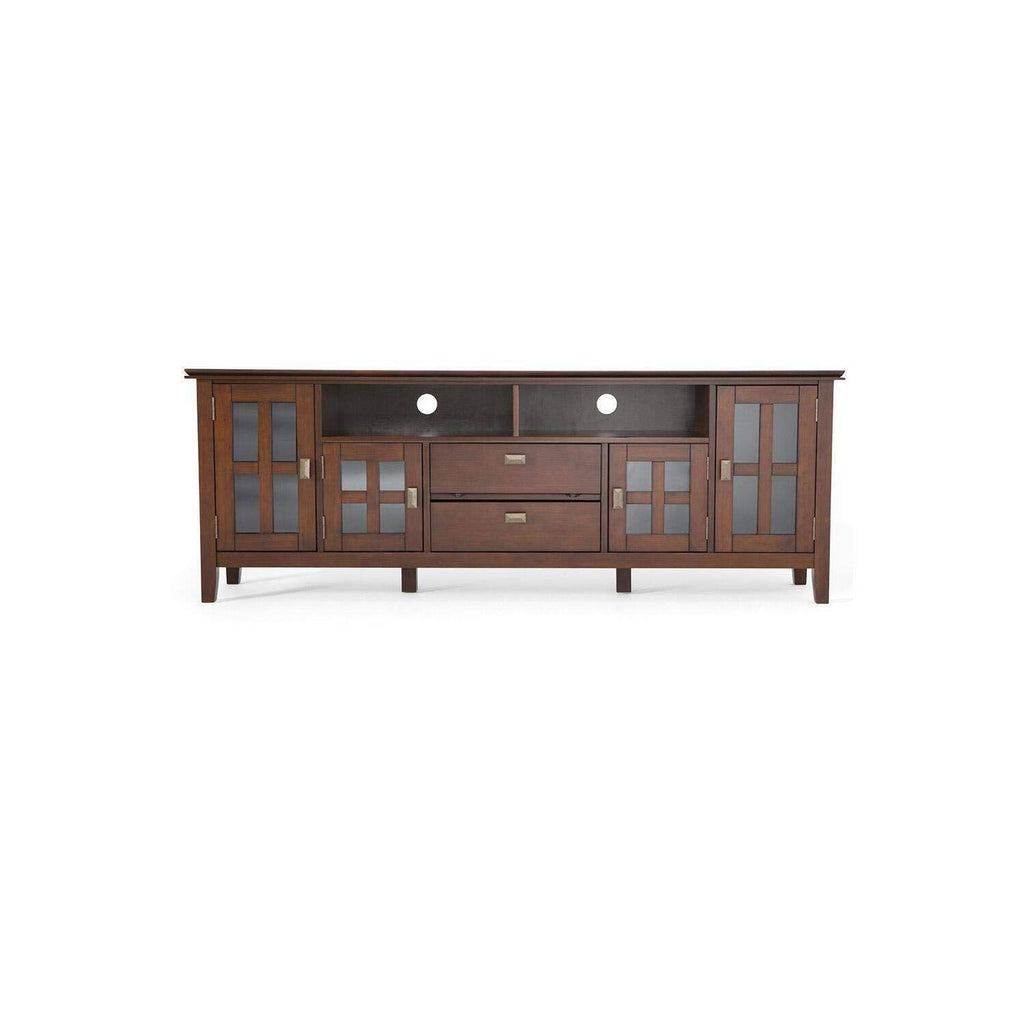 Solid Wood TV Media Stand in Russet Brown X701815