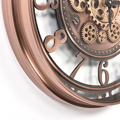 Large Copper Metal Wall Clock (21 Inch) Q10466