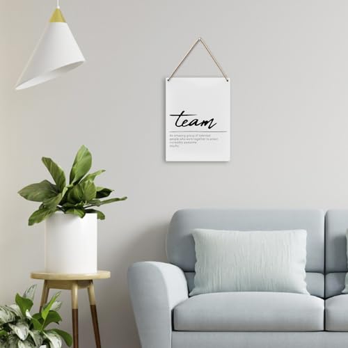 Office Motivational Wood Hanging Sign 8x10 Inch K1251