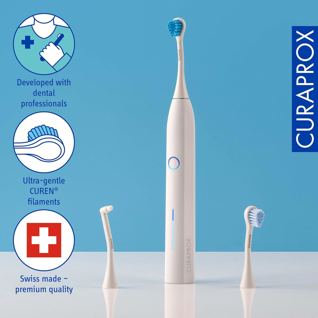 Electric Hydrosonic Toothbrush with 3 Brush Heads and Travel Case J618971