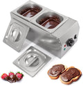 2-Tanks Chocolate Melting Machine 1000W Electric Chocolate Melter Z5062