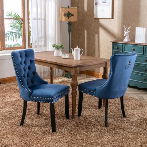 Green Velvet Dining Chairs Set of 2 Q3332