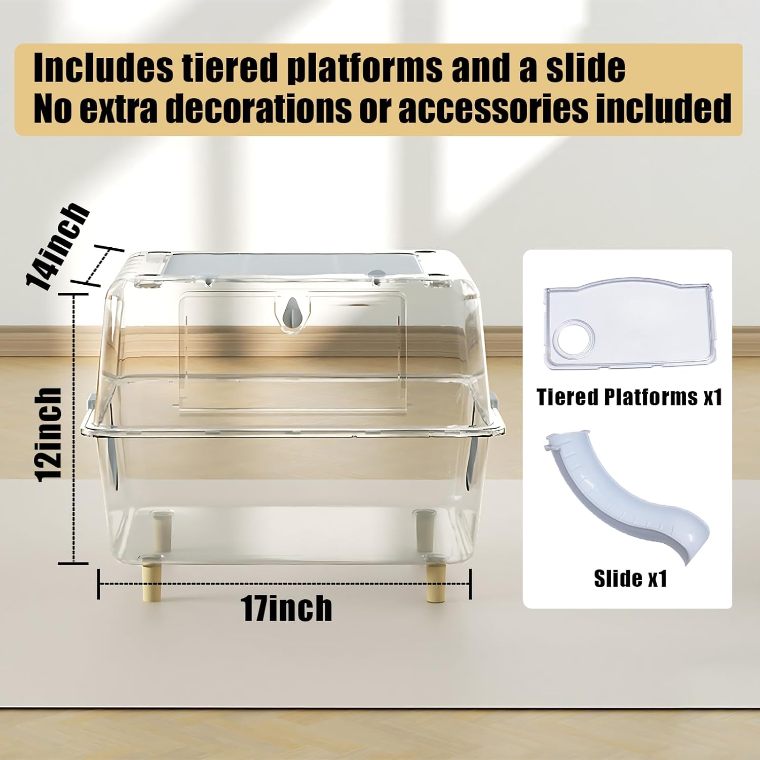 Transparent Acrylic Small Animal Cage D58660
