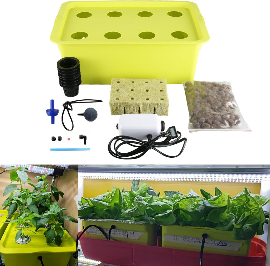 Medium Size 6 Plant Sites Hydroponic System Growing Kit with Air Pump I650583