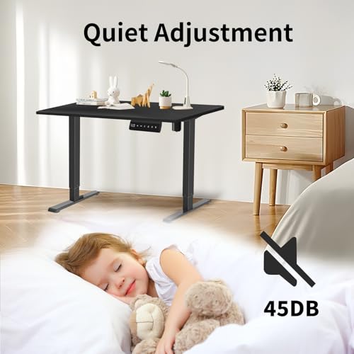 Black Height Adjustable Electric Standing Desk Frame N2691
